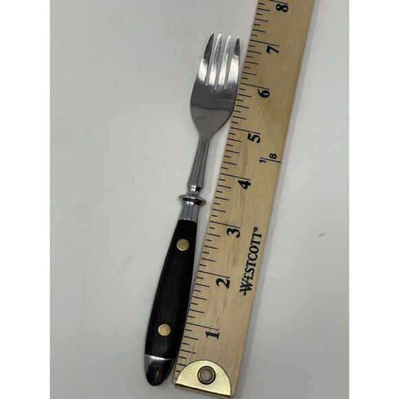 Washington Forge Innsbruck Rosewood Handle Brass Rivet Salad Forks 7” Set Of 4 - Picture 2 of 6